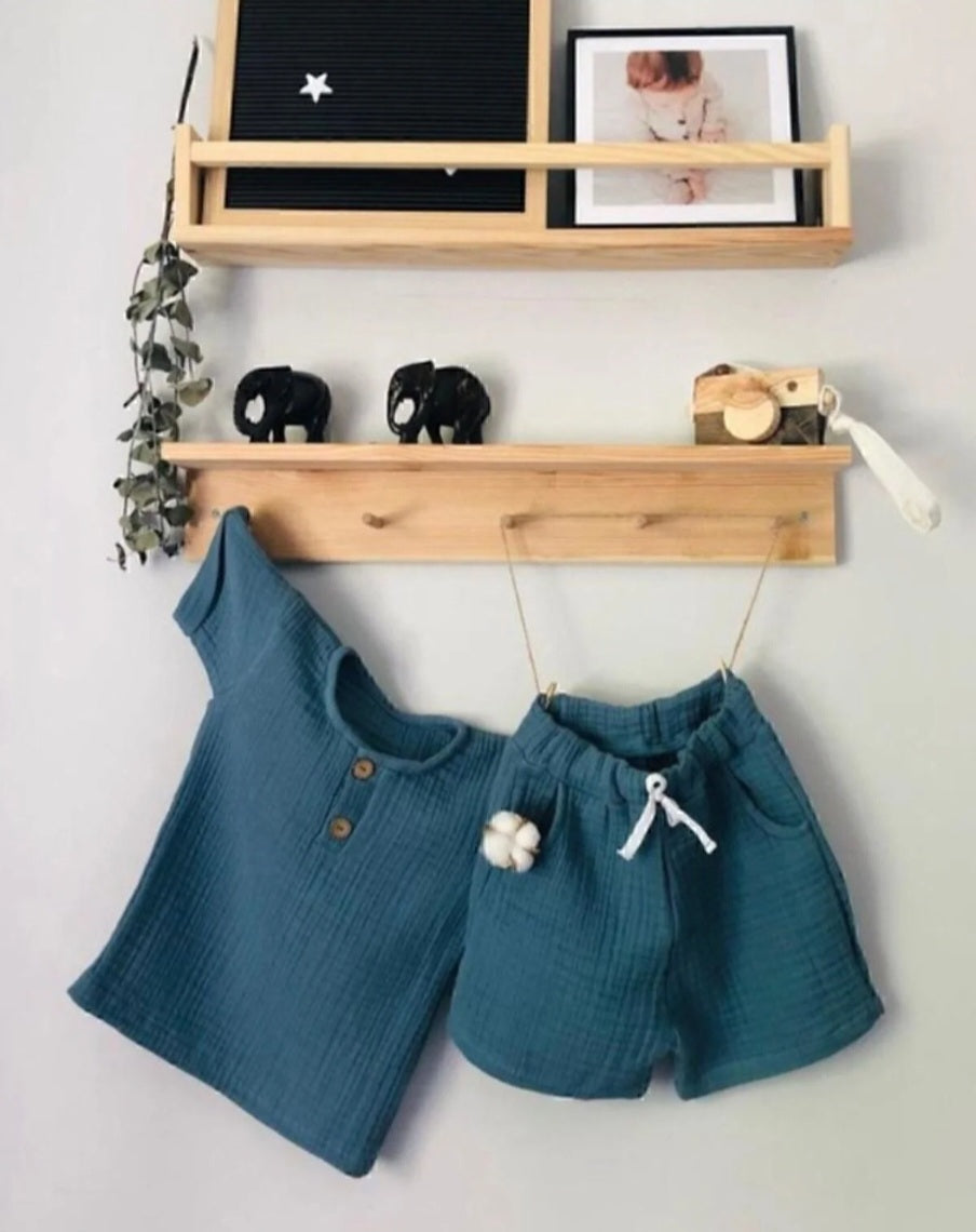 Ahşap Askılık Raf Ve Kitaplık Raf Eğitici Montessori 2 li set staytra