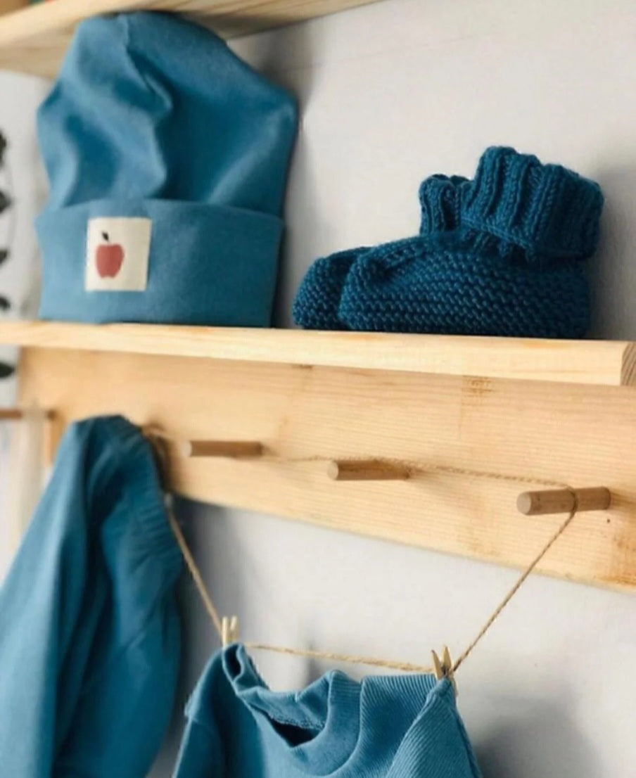 Ahşap Askılık Raf Ve Kitaplık Raf Eğitici Montessori 2 li set staytra