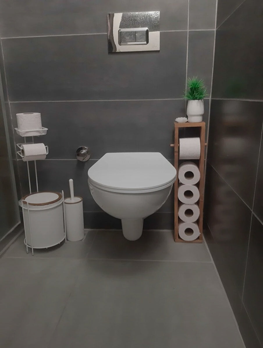 Dekor Wc Kağıtlık Tuvalet Kağıtlığı Ahşap Banyo