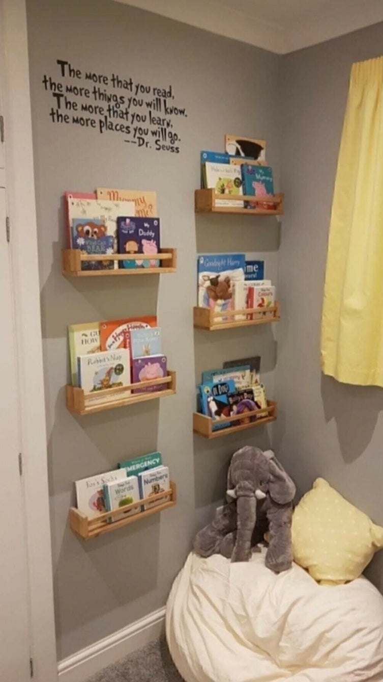 Montessori Banyo Rafı ,kitaplık,askılık 4-lü Genişlik 40 Cm
